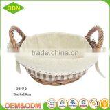 Custom China Best Sales Handmade Fabric Lining Cheap Wicker Bread Baskets for Supermarket Display thumbnail-3