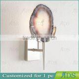 Modern White Solid Wood Frame Gray Agate Stone Shadow Box thumbnail-5