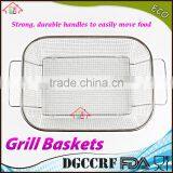NBRSC BBQ Vegetable Stainless Steel Non-Stick Grill Basket Outdoor Cooking Grilling thumbnail-4