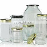 Clear Food Jar With Neck and Lids