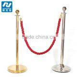 2 Pack Titanium Finish Crowd Control Stanchion Posts Red Velvet Rope thumbnail-2