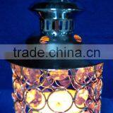 Hand Weaving Acrylic Diamond With LED Candle Xmas Hurricane Lamp Decorations thumbnail-2