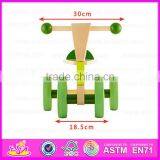 2015 New Arrival Wooden Kid Trike Toy,Interesting Cheap Wooden Tricycle Toy,Green Color Wooden Baby Tricycle Toy in Bulk W16A013 thumbnail-2