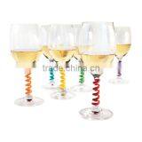 Multicolored Curly Wine Stem Charms Drink Markers