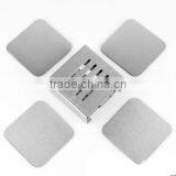 Stainless Steel Coaster 10cm Round Placemats Heat Insulation Coffee Pads Cup Mats With a Holder thumbnail-2