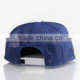 Flat Brim Blue Custom Mesh Snapback Hat thumbnail-2