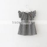 Boutique Summer Toddler Girls Dress Yellow Gingham Kids Ruffle Sleeve Design Birthday Party Dress thumbnail-3