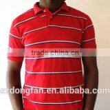 Wholesale Men Clothing In Men Red Stripe Knitted Cotton Polo Shirt Men Golf Sport T Shirts thumbnail-3