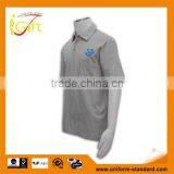 100% Cotton Design China Made Logo Printing Grey Mens Casual Shirt Design thumbnail-1
