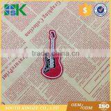 EMBROIDERED ACOUSTIC GUITAR PATCH Iron-on MUSICAL INSTRUMENT Applique MUSICIAN thumbnail-2