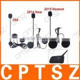 V6-1200 Wireless Communication System Motorcycle Helmet Intercom Headset BT Bluetooth Intercom Bluetooth Walkie Talkie thumbnail-4