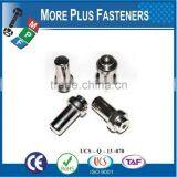 Made in Taiwan Brass Stainless Steel Solid Black Phosphate Shoulder Rivet thumbnail-5