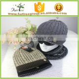 winter warm bonnet,striped knitted headwear beanie