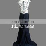 Custom Made V Neckline Cap Sleeve Beaded Black Teen Special Occasions Prom Dresses thumbnail-5