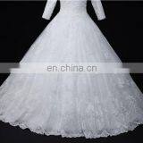 HMY-E0363 Scoop Neckline Heavily Appliqued Lace Floor Length Muslim Long Sleeve Wedding Gown 2016 thumbnail-3
