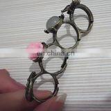 Luxuries Wedding Copper Palm Rings Rose Gold Plated CZ Zircon Ring Girls Lovers Prong Setting Rhinestones Four Fingers thumbnail-4