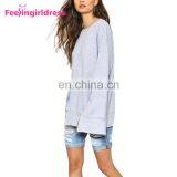 Low Moq Sweatshirt Manufacturer Blank 100% Cotton Women Crew Neck Sweatshirt thumbnail-4