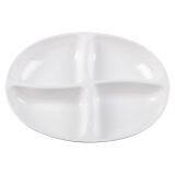 Hot Selling Plastic Oval Melamine Four -Section Dinner Plate Restaurant Plate thumbnail-1
