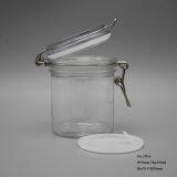 250ml Round PET Plastic Beauty Cosmetic Empty Jar and Transparent Container With Metal Clip for 250g Face Care Cream thumbnail-3