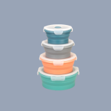 Round Collapsible Silicone Food Storage thumbnail-2