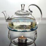 Glass Teapot 600ml,tea Sets,teapot With Filter+2 Double Wall Glass Coffe Tea Cup+1 Warmer+1small Candle+good Gift