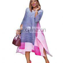 Женская модная платье с полосками и нерегулярным дизайном thumbnail-1