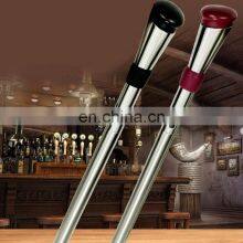 Reusable Customized Black Red Cooler Stainless Steel Bottles Set Wine Beer Chiller Sticks thumbnail-2