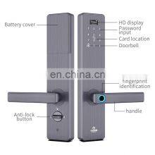 Baking Varnish Door Bell Function Electronic Digi Biometric Fingerprint Lock With Anti-open Alarm thumbnail-4