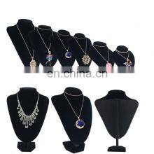 2022 Hot Selling Black Velvet Necklace Jewelry Display Rack Mannequin Organizer Displays Jewelry Display Stand thumbnail-5
