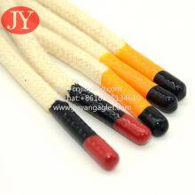 Custom Silicone Dipped Shoelace Tipping Cotton Shoolace Dipping Aglet Tips