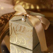 MOQ 100 Luxury Wholesale Design Eco Friendly Candy Box Wedding Favor Bridesmaid Gift Box For Cookie Biscuit
