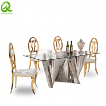 Luxury Design Stainless Steel Wedding Decoration Dining Table Set for Event Used thumbnail-1