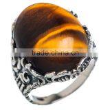 TIGERE EYE RING ,WHOLESALE SILVER JEWELRY,SILVER EXPORTER,SILVER JEWELRY FROM INDIA thumbnail-1