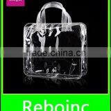 OEM Pink Frosted Pvc Plastic Manufacturer Cosmetic Bags With Handle for Girls