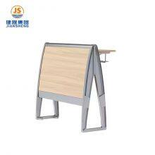 JS Group School and Classroom Lecture Hall Chair With Desk Metal and Wood Frame thumbnail-2