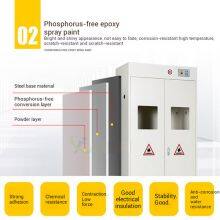 China Factory bietet Großhandel von Industriegasflaschen-Speicherkästen mit Sensor, Lüftung und Sicherheitsketten | OSHA-konformer Gasflaschenkasten thumbnail-4