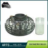 Black Elegant Antique Collectible Outdoor Candle Lantern thumbnail-1