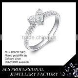 3 Big CZ Setting in Center of Rings With 925 Sterling Silver Jewelry ,high Polished Rings to Engrave Letter You Wanna thumbnail-1