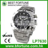 LP7630 Wholesale classic all stainless steel dual time luxury watch