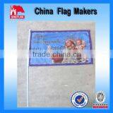 Custom Logo Design Plastic Hand Stick Flags For Church