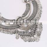 Boho Style Crescent Fringed Crude Chain Clavicle Necklace Fashion Coin Jewelry Set thumbnail-4