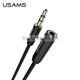 USAMS 3.5mm Jack Female to Male Earphone Headphone Stereo Audio Extension Cable Cord for Computer Speaker Phone 1M MT-5769 thumbnail-1