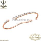 14k Rose Gold Bracelet. Pave Diamond Women Jewelry Collations Supplier. Wholesale Handmade Jewelry