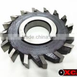 Staggered teeth side and face milling cutter