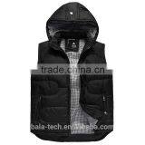 Black Electric Heated Vest keep warm in cold winter