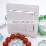 Switch Doorbell 3gang 1way Rest pc Panel 86*86 General Silver Alloy Touch thumbnail-2