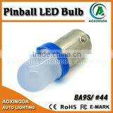 DC/AC 6.3V T10 194 BA9S #44 Bayonet Blue Pinball LED Bulb