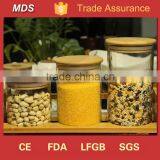 Clear Honey High Borosilicate Environmental Glass Jar With Wooden Lid Supplier's Choice thumbnail-1