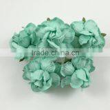Aqua Blue, Large Handmade Mulberry Paper Flower, Wedding Party, Scrap-booking Crafts