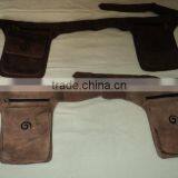 Suede Thai Model Leather Waist Bags thumbnail-1
